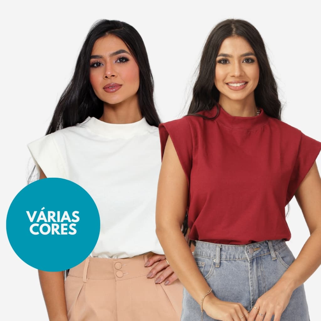 Regata Ampla Muscle Tee Camiseta Feminina Estilo Ombreira