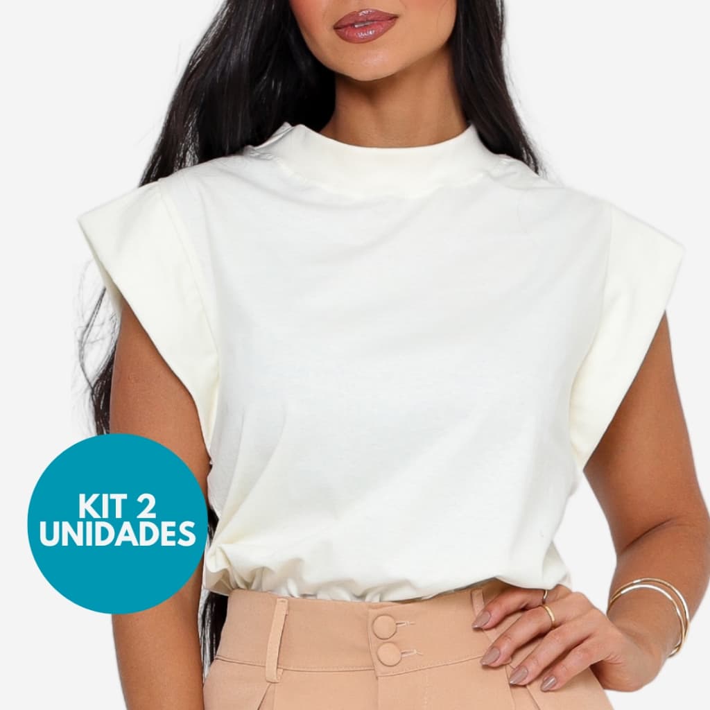 KIT 2 Unidades Camiseta Muscle Tee Regata Ampla de Ombreira