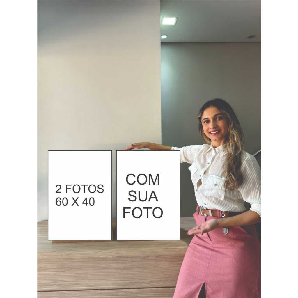 QUADRO DECORATIVO -2 TELA -  60 X 40 - COM SUA FOTO
