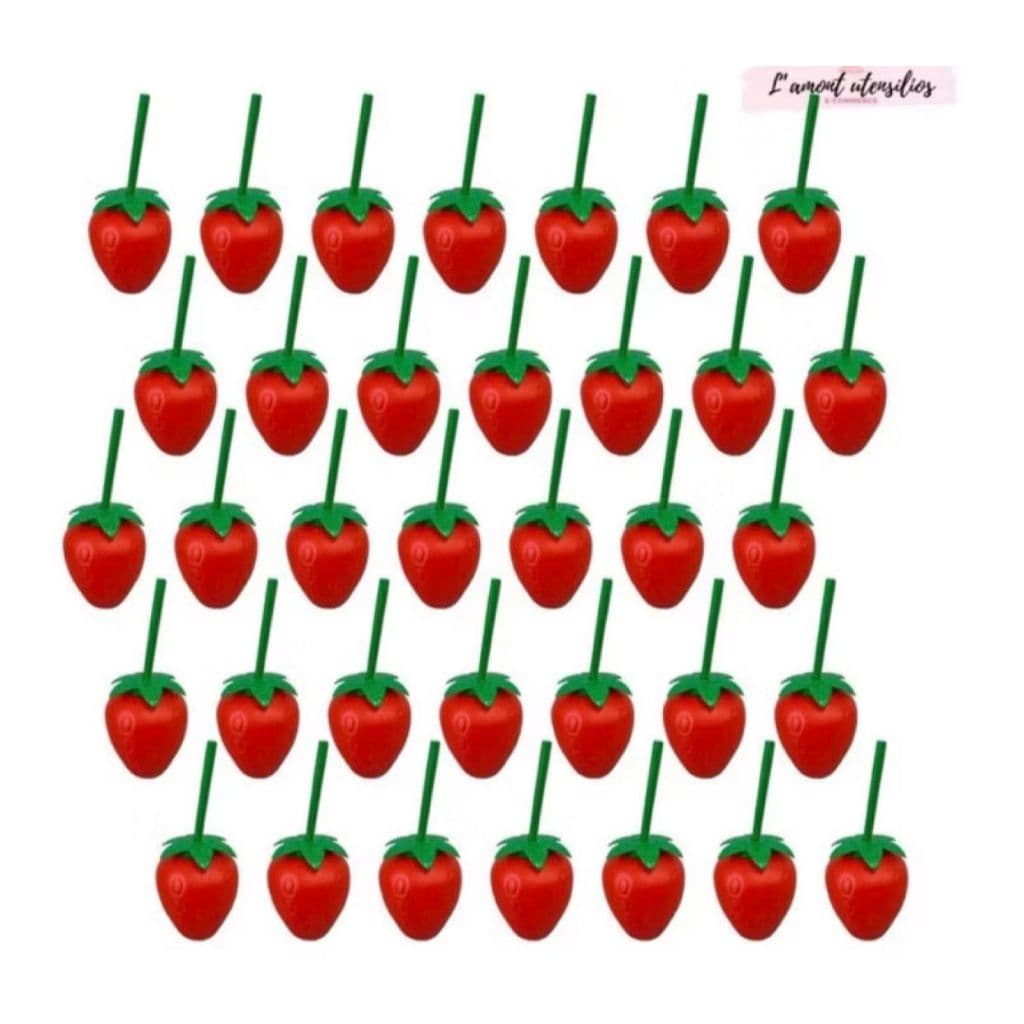 Copo Plástico Morango 500 ml Injetemp - Kit Com 30 Copos