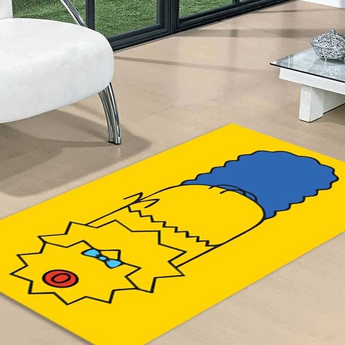 Tapete passadeira para quarto antiderrapante - Os Simpsons