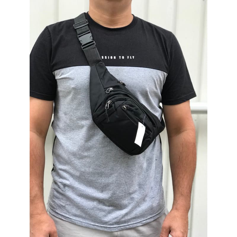 Pochete motoboy bag shoulder bolsa pochete transversal C/4 bolsos  ombro cintura