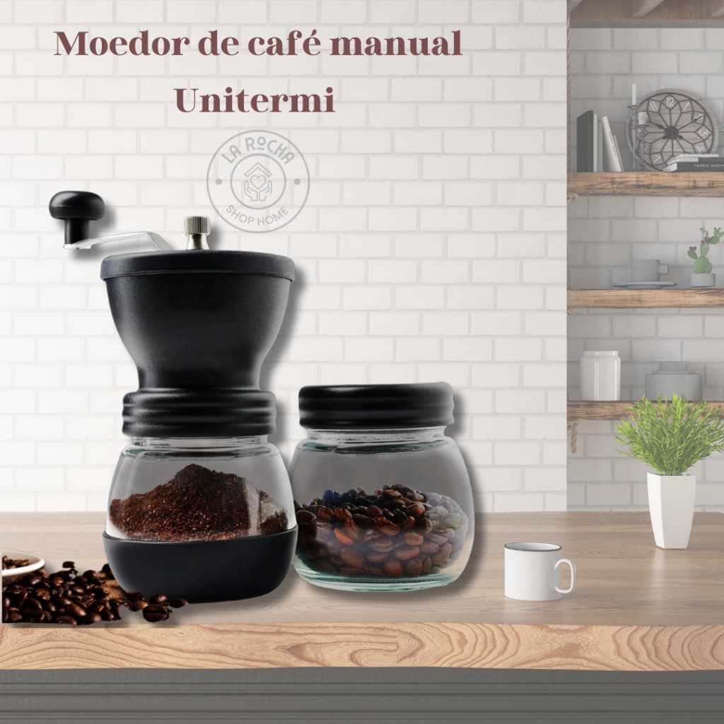Moedor Manual De Café Cerâmica E Vidro Unitermi