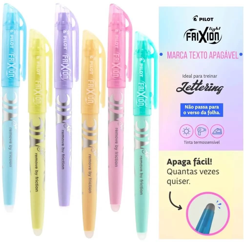 Caneta Marca Texto  Frixion Apagável Cores Pastel - Pilot