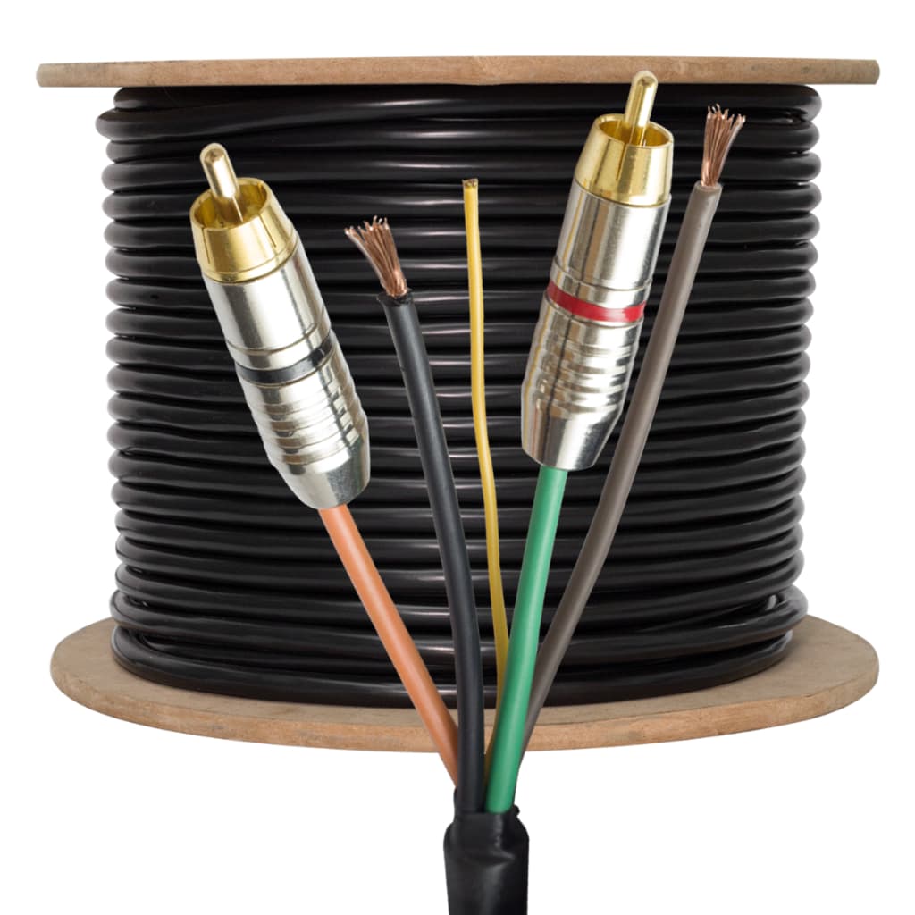 10 Metros Fio Cabo Rack Móvel 5 Vias Paredão Trio Som  + 4 Rca Ja Colocado Pronto pra Uso