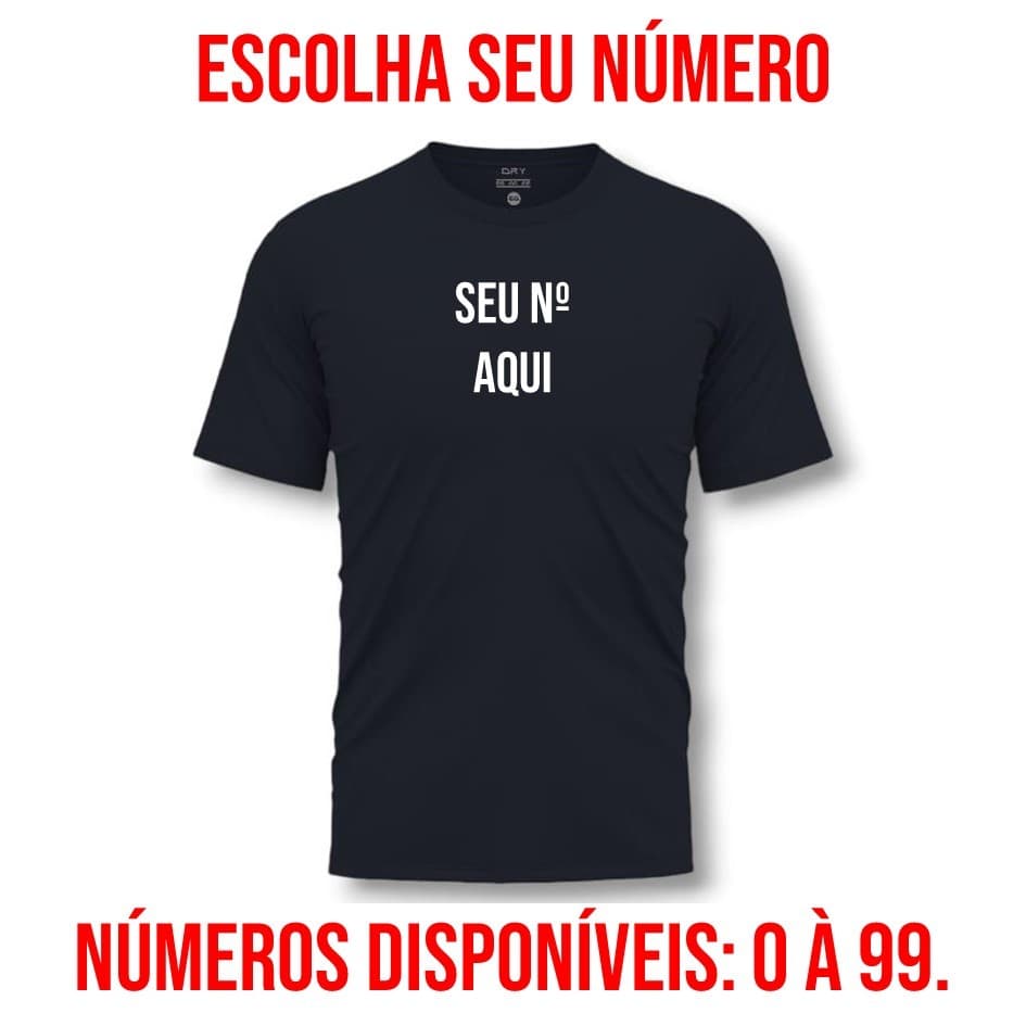Camisa Masculina Camiseta Futebol Dry Fit Academia Esportivo Treino - ESCOLHA SEU NÚMERO
