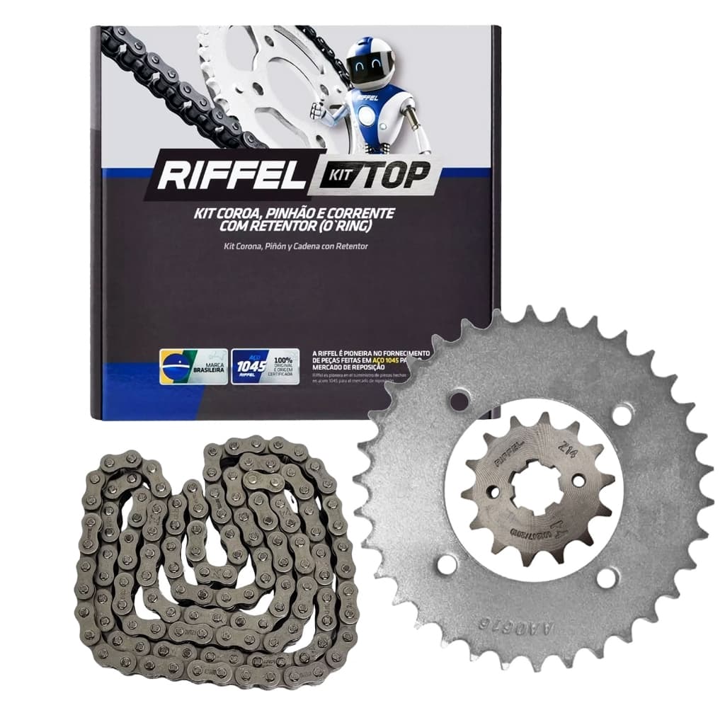 Kit Relação Riffel Biz 125  Biz 110i 2005 A 2025 Com Retentor