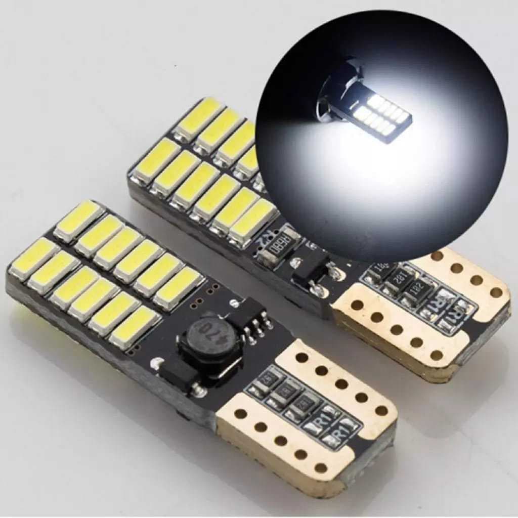 Kit 2 lâmpada Pingo T10 24 Led 12v Canbus  * Luz super Branca *