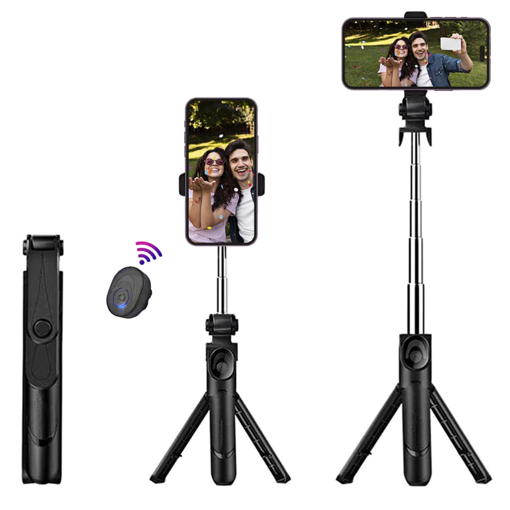 Bastão Pau Selfie Tripe Pau de Self Com Controle Bluetooth Retrátil Celular