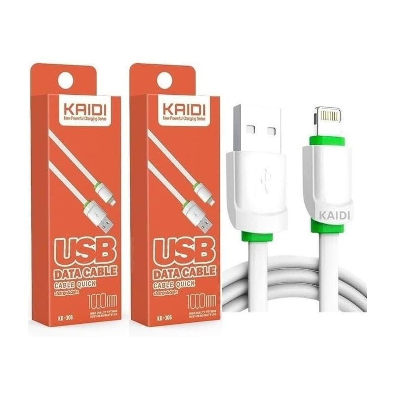 Cabo de IPhone/tipo-c/v8  Kaidi Carregador Compatível Todos os Modelos USBi Kd-306 Original