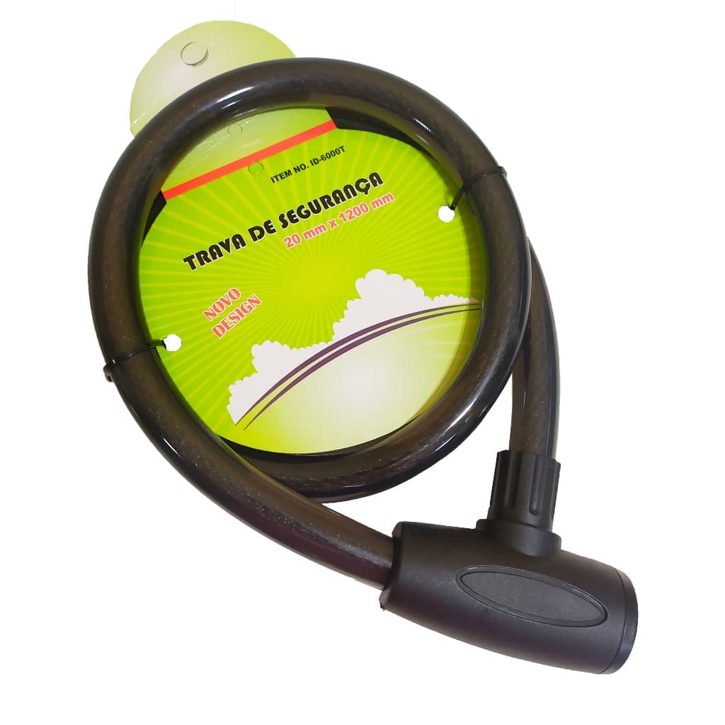Trava Cadeado Para Moto Estepe De Carro Bike Portão 1200mm