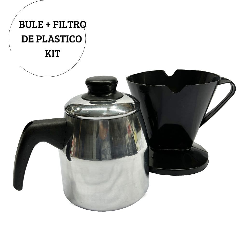 Kit Bule 1L Polido com Filtro de Plástico Ideal para Uso Diário