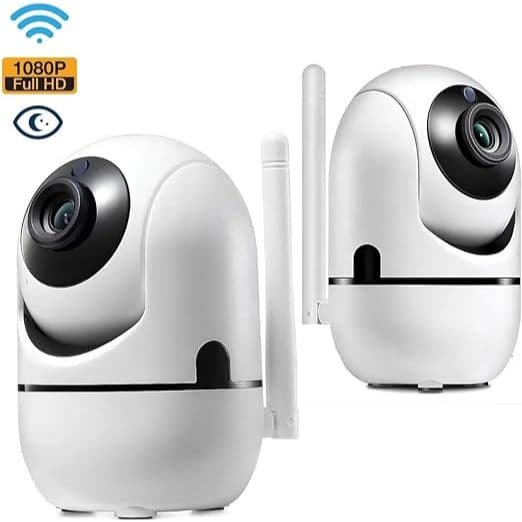Kit 2 Bába Eletrônica Câmera Wi-fi Com Visão Noturna Infravermelho