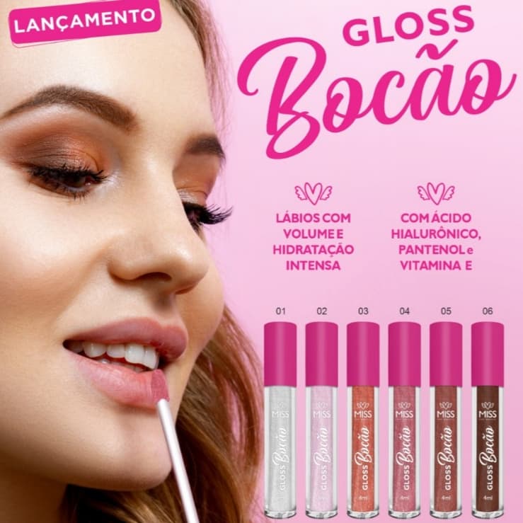 Gloss Bocão Aumenta Volume Miss Pop 4 ml