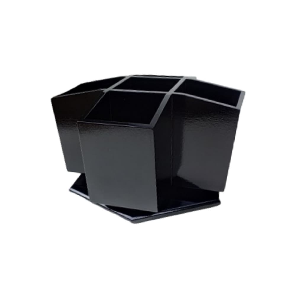 Caixa Porta Talheres Com 5 Divisões Giratório Galheteiro de Mesa.