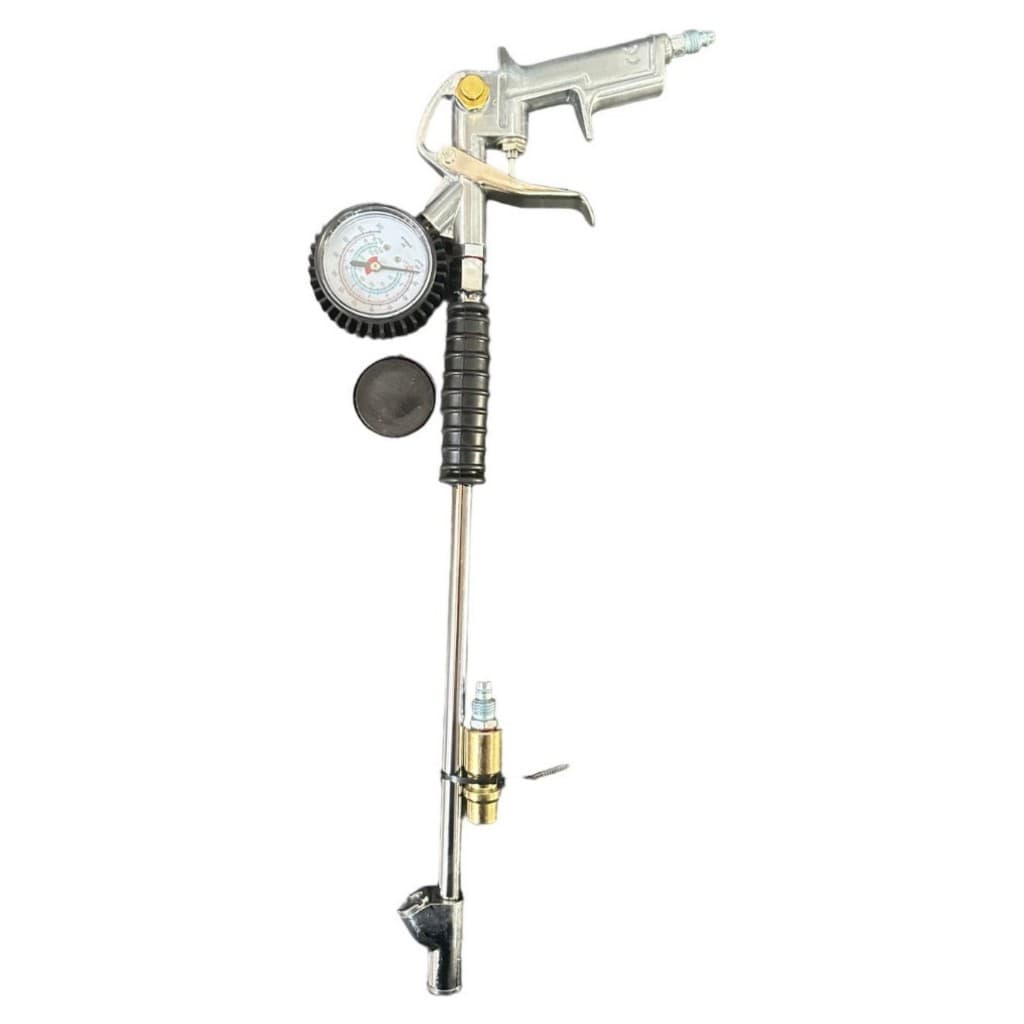 KIT CALIBRADOR COM MANOMETRO COMPLETO ENCHER PNEU CAMINHÃO CARRETA MÃO AMIGA