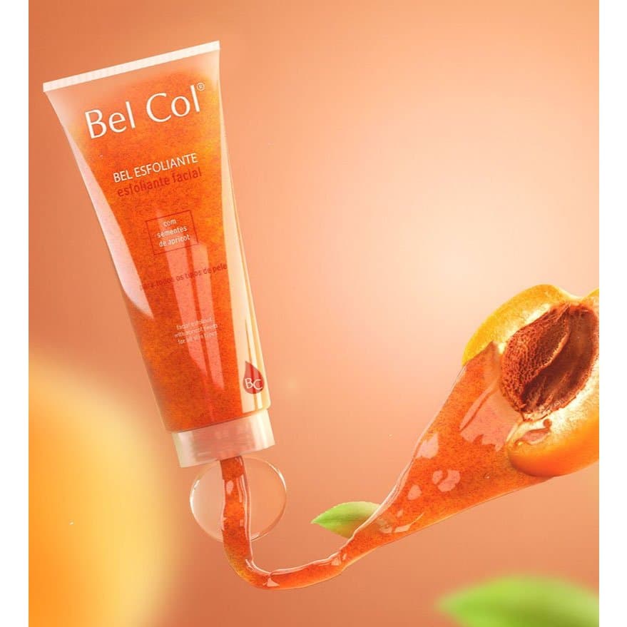 Esfoliante sementes Apricot Damasco pele limpa clara suave e ´pronta para outros procedimento Bel Col