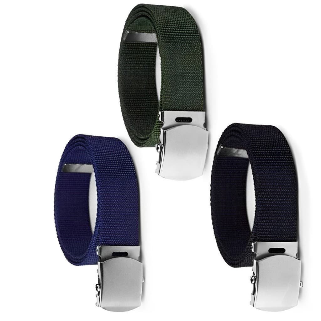 Kit 3 Cintos Tático Militar Fivela Lisa Em Nylon - Material Premium
