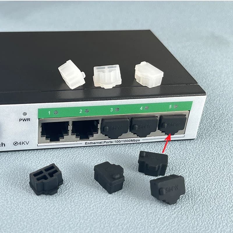 Protetor de silicone para porta Rj45, protetor contra poeira, para laptop,computador, roteador, conector, protetor,1 uni
