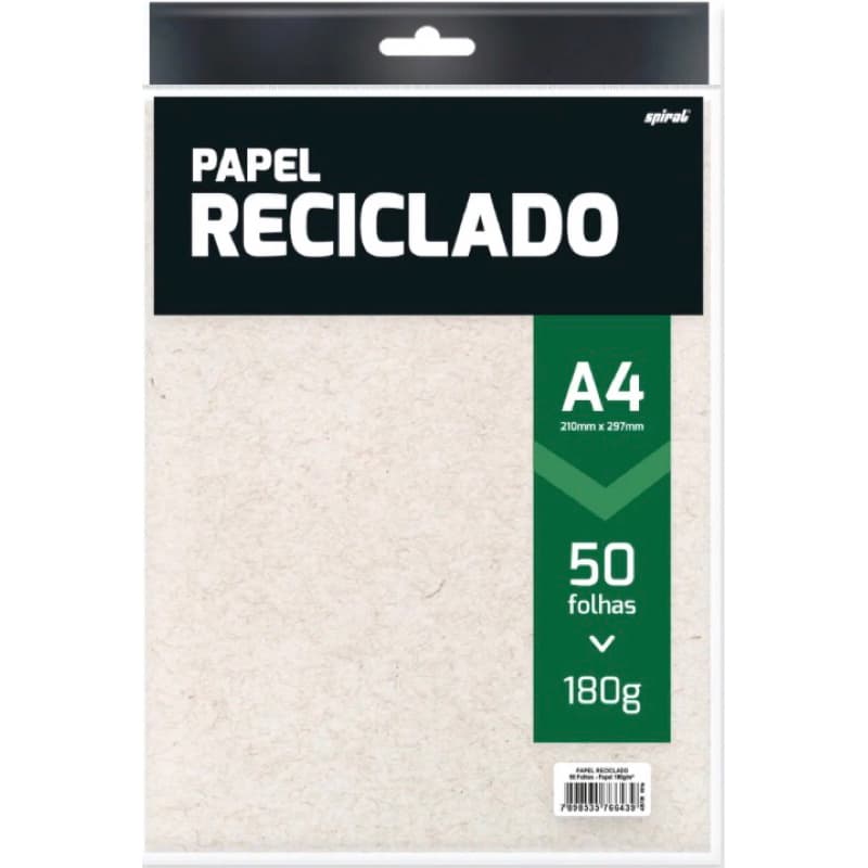 Papel Reciclado 180g A4 210x297 - PT 50 FL