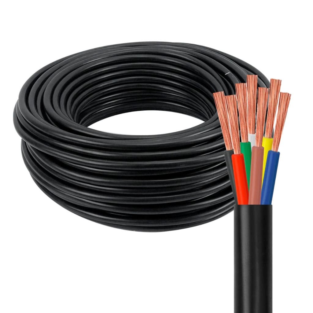 Cabo Pp 7x1mm Flexível 5 Metros Instalação Elétrica Reboque Carretinha Caminhão 100% Cobre