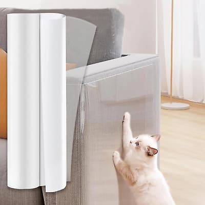 Sofá Protetor Gato Anti Arranhões Adesivo Proteção 21 Cm x 10 Metros Transparente