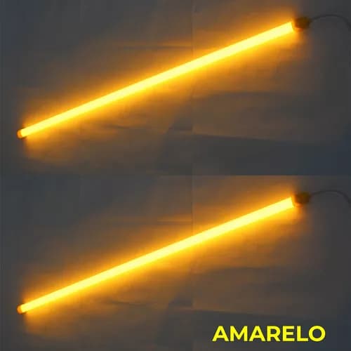 04 Lâmpadas Tubular Led 18w Policarbonato 120cm Colorida