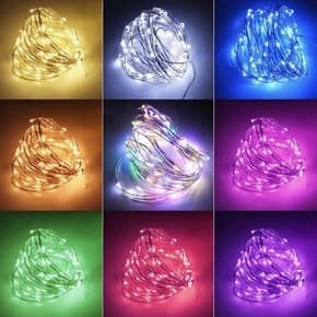 Kit 3 Fio Fada 3M Cordão Luz Cores 30 Leds