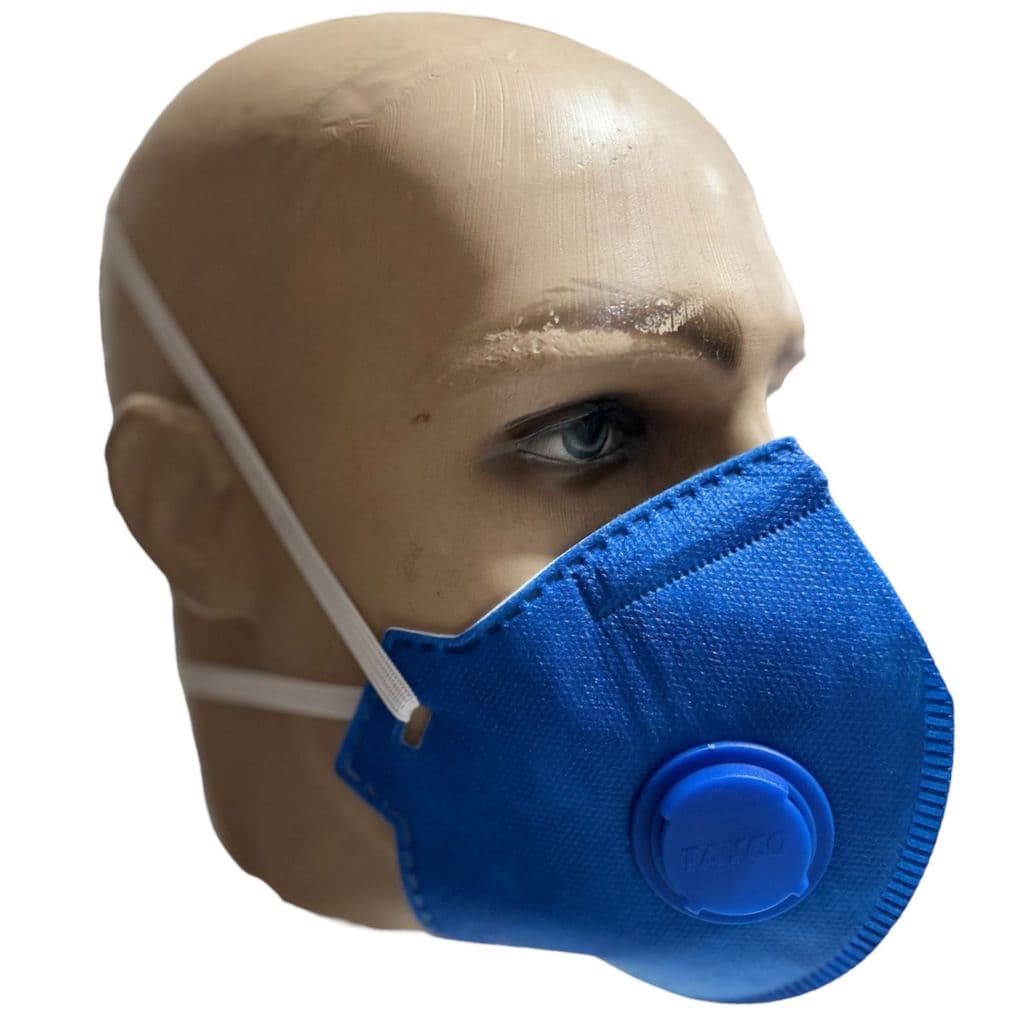 Kit Máscara PFF2 Com Válvula Tayco Azul Envio Imediato