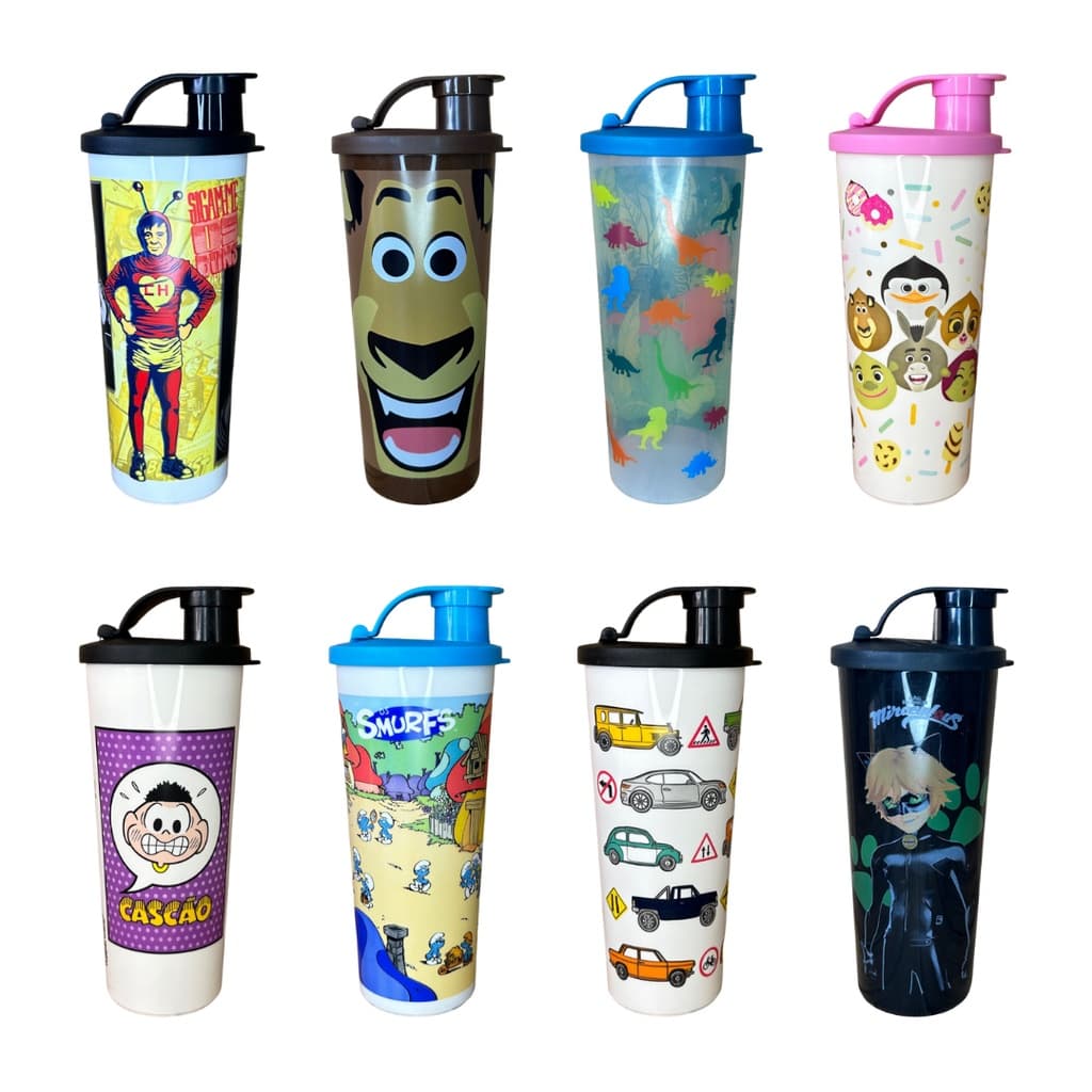 Copo com Bico 470 ml  Tupperware - Personagens - Infantil - Volta às Aulas