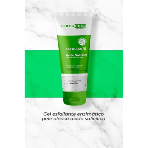 GEL ESFOLIANTE DERMACHEM C/ ACIDO SALICILICO REMOÇÃO DE IMPUREZAS E REDUÇÃO DA OLEOSIDADE