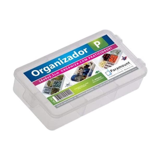 Caixa Organizador Box P C/ 5 Divisórias 16 X 9 X 3,5 Cm  - Paramount