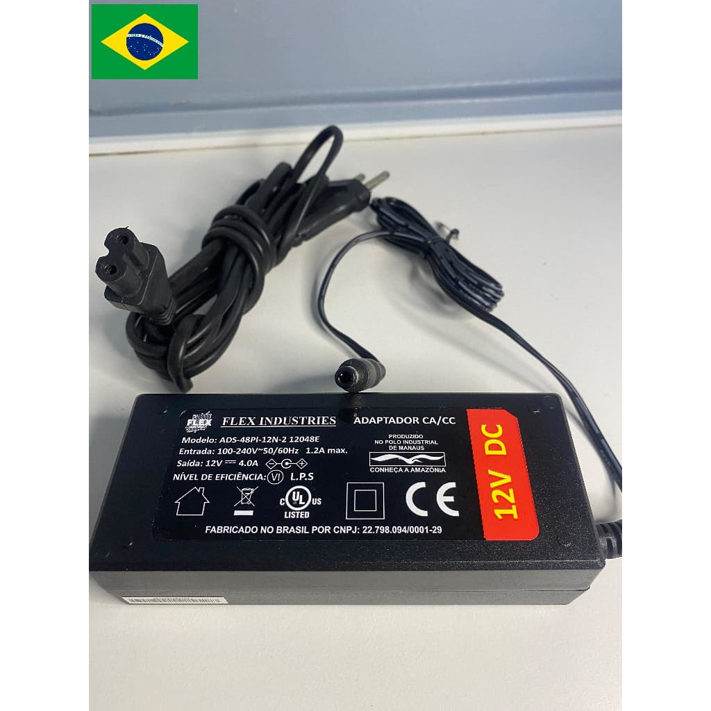 Fonte de Alimentação 12v 4a + Cabo de Força