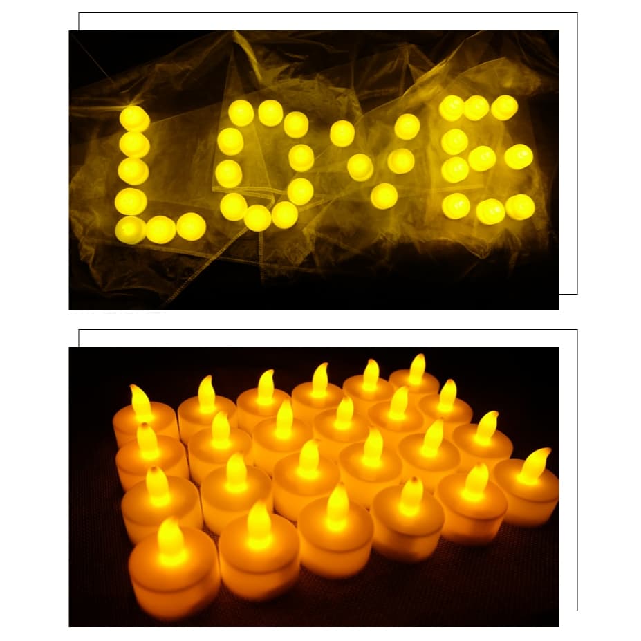 Vela Led  Eletrônica s Inclusas，Linda Amarela Decorativa, Festa