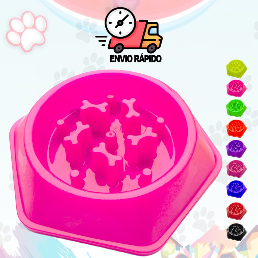 Comedouro Educativo Lento Para Cães Vasilha Prato Para Ração de Cachorro