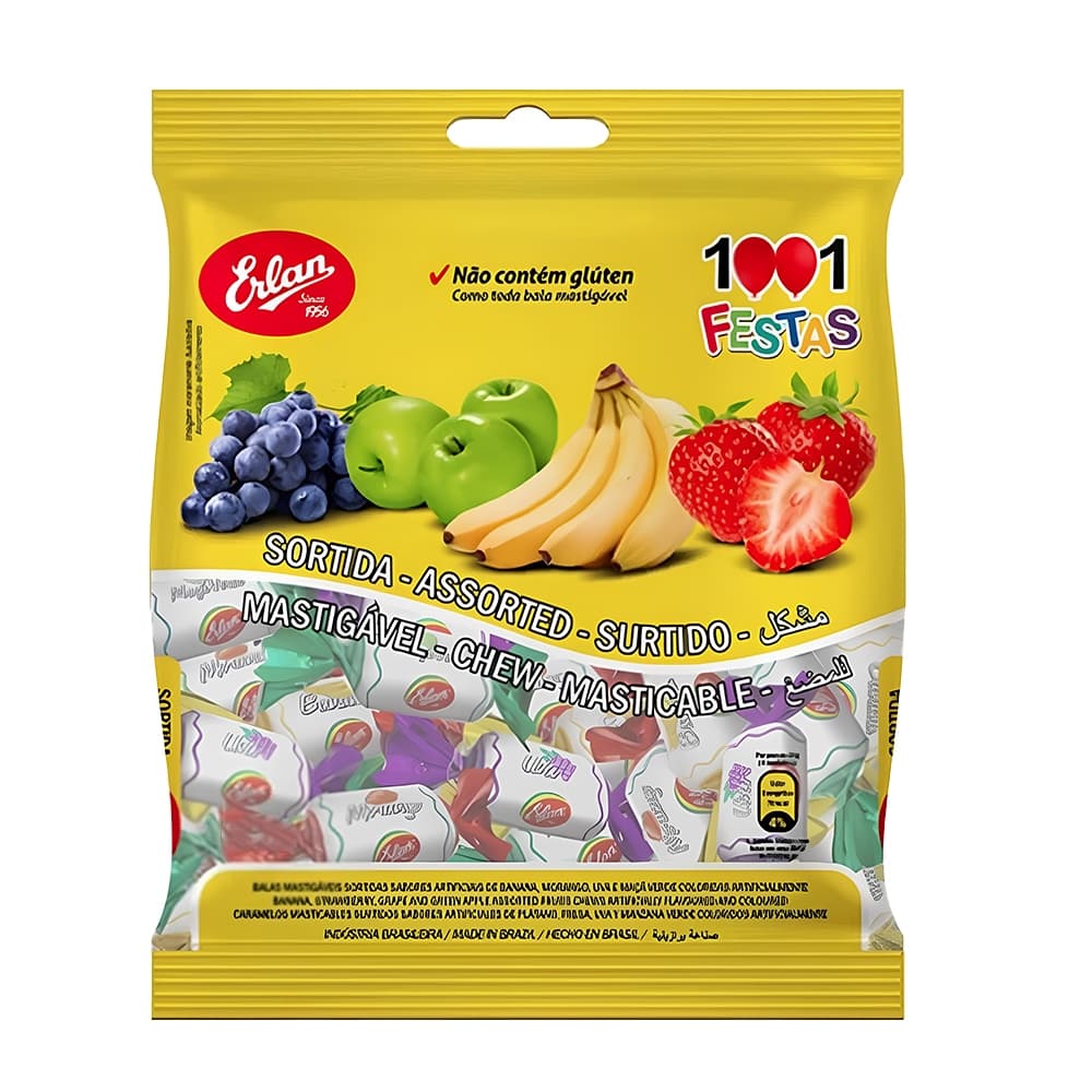 Bala Mastigável Erlan Sortida 500g