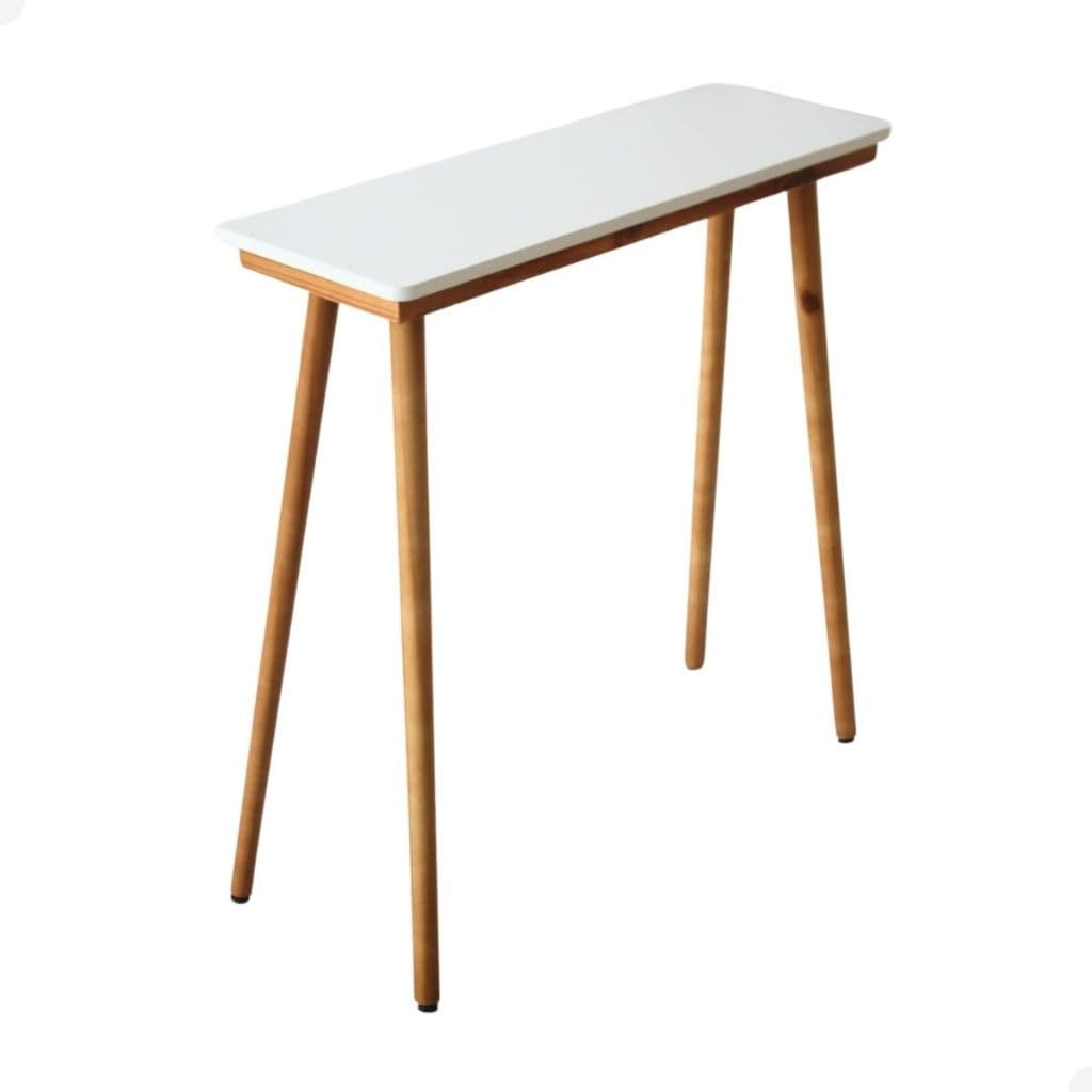 Aparador Zurique Buffet Estilo Industrial MDF Branco ou Preto com Madeira Verniz