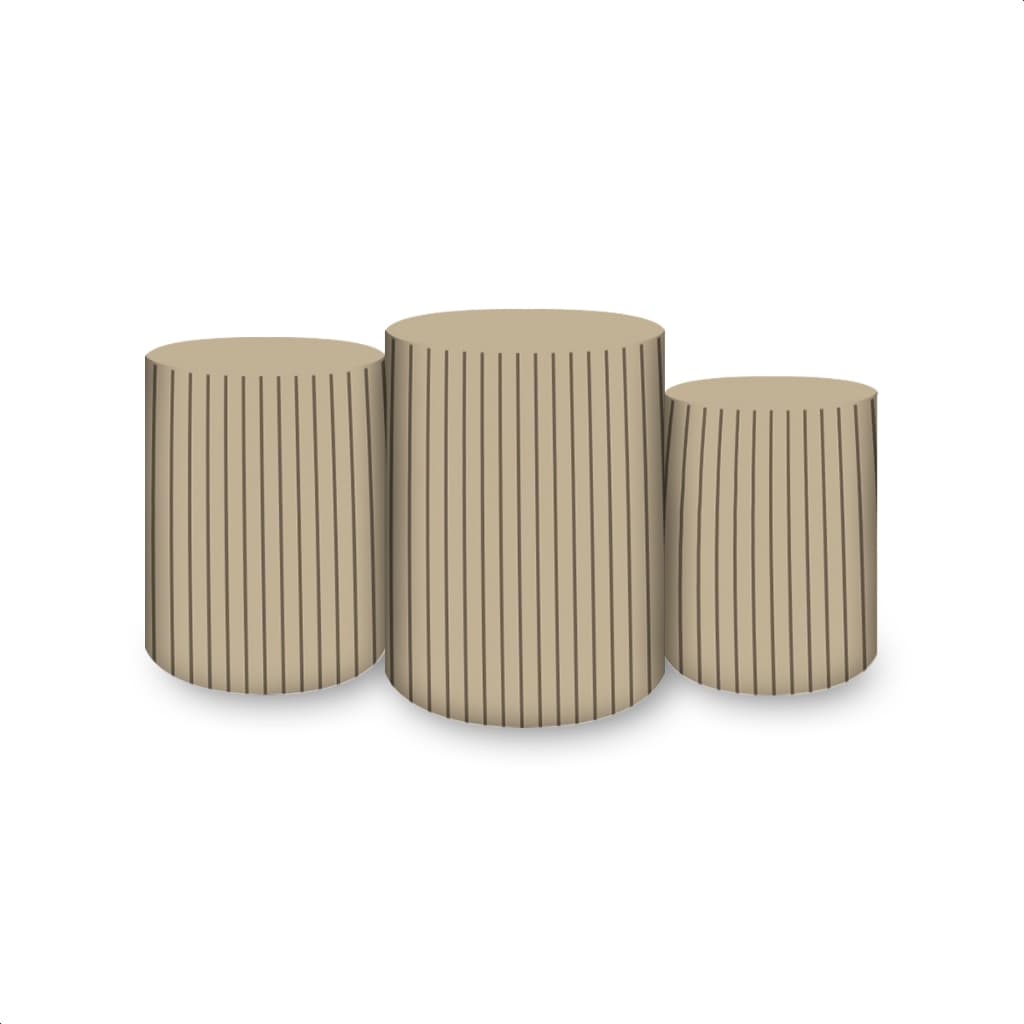 Trio de Capas de Cilindros Para Festa Sublimadas Tema Ripado