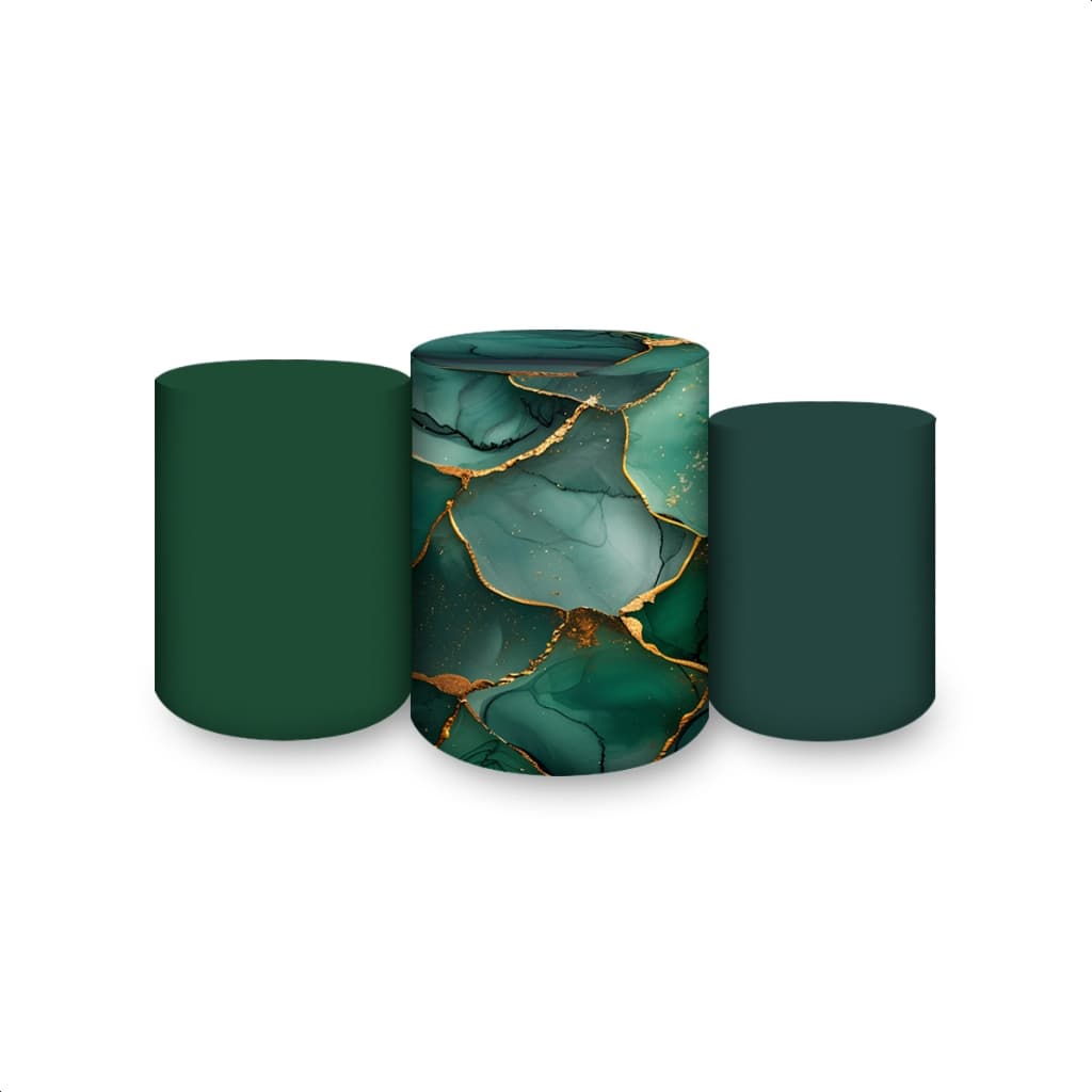Trio de Capas De Cilindros Para Festa Sublimados Tema Tropical
