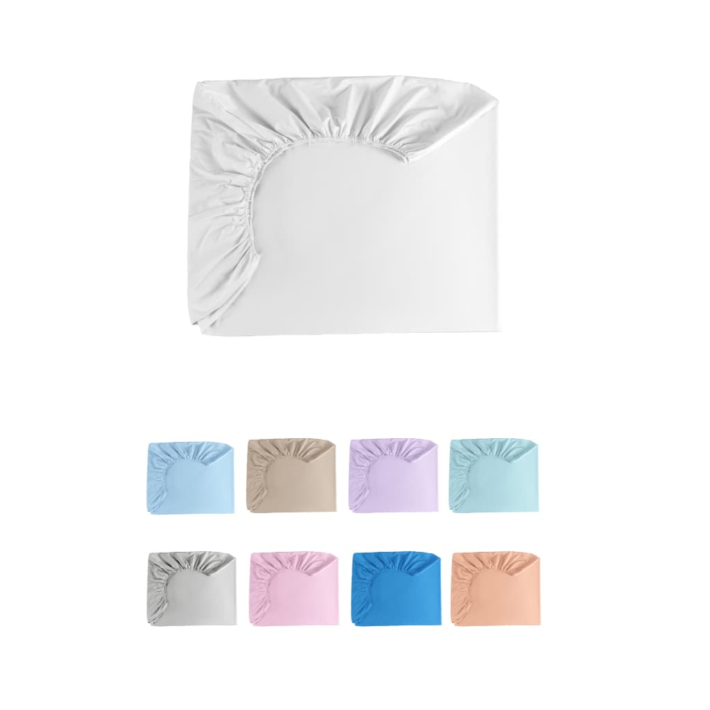 Lençol Queen Size Avulso Com Elástico Percal 200 Fios 100% Algodão Cama Box Macio Para Colchão 30cm