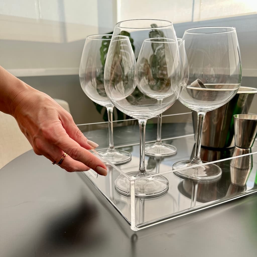 Bandeja Decorativa Cozinha Sala para Organização Grande 30x45 Transparente em Acrílico