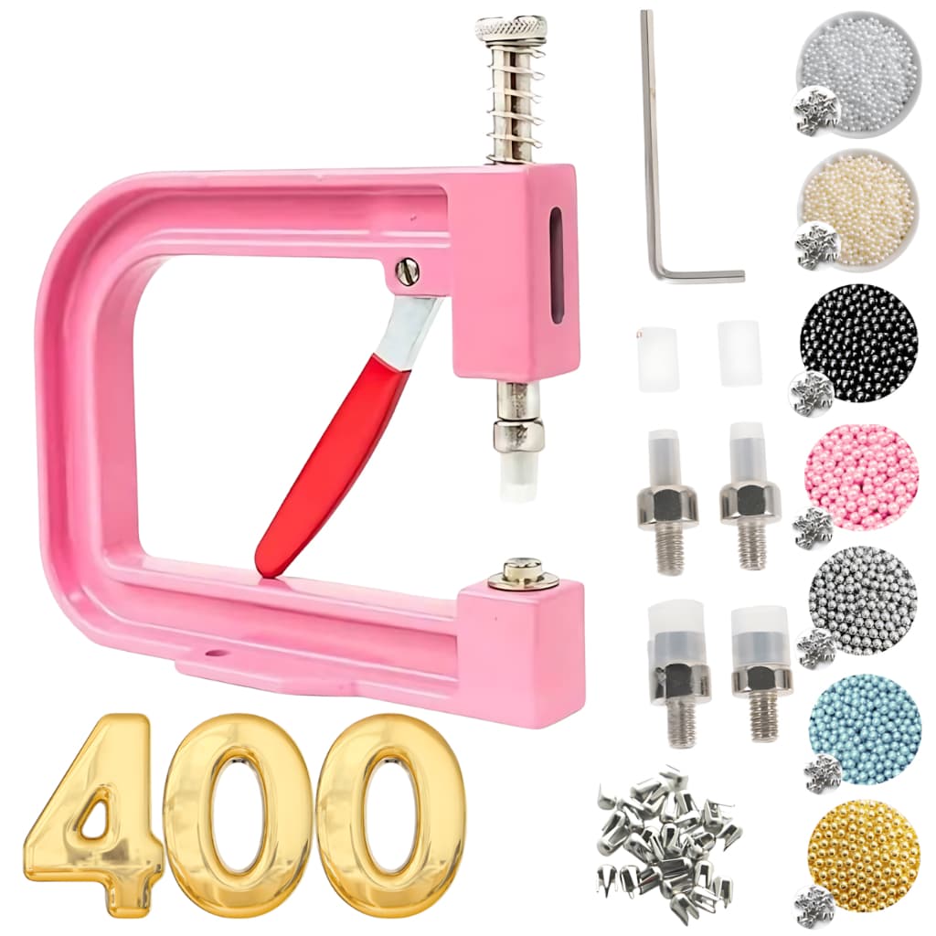 Aplicadora de Perola Rosa 400 Perolas 400 rebites p Aplicar