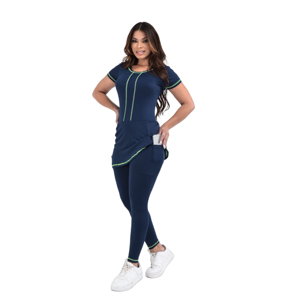 Macacão Feminino Fitness Moda Evangelica Com Bolso Treinos Caminhada Academia