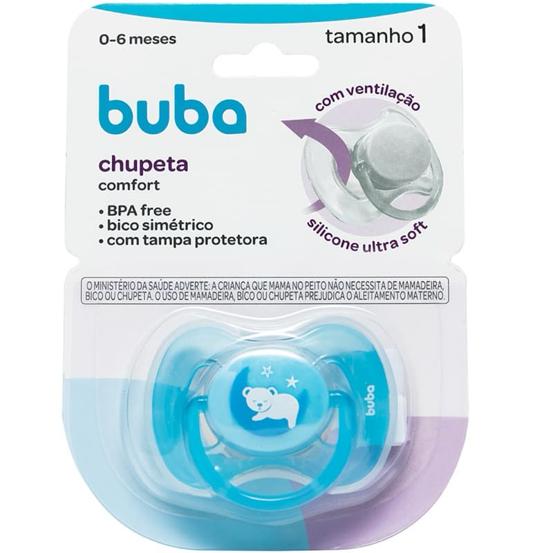 Chupeta tam. 1 ursinho azul - Buba