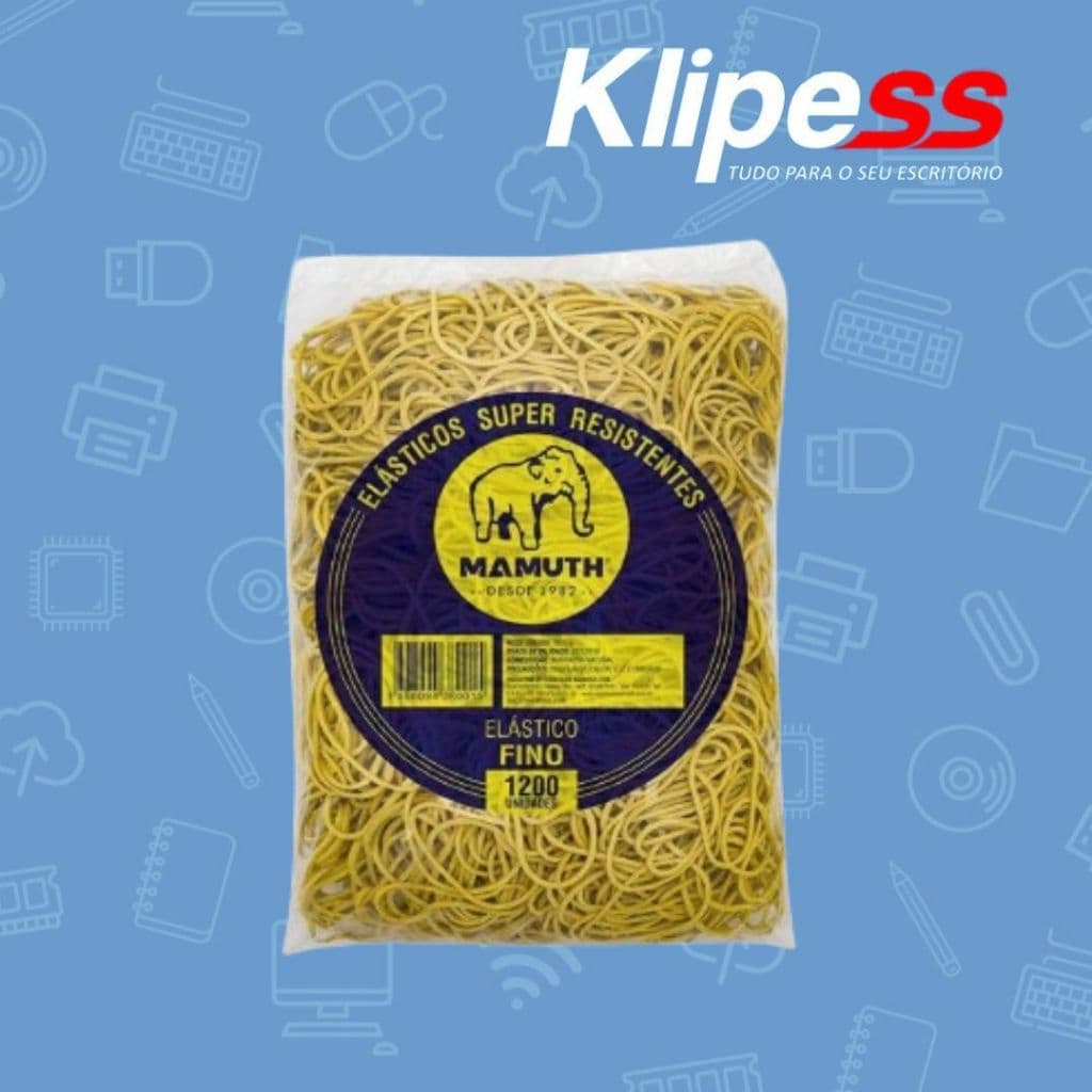 Elastico De Dinheiro Liguinha Amarelo 1kg Fino 1200 Unidades