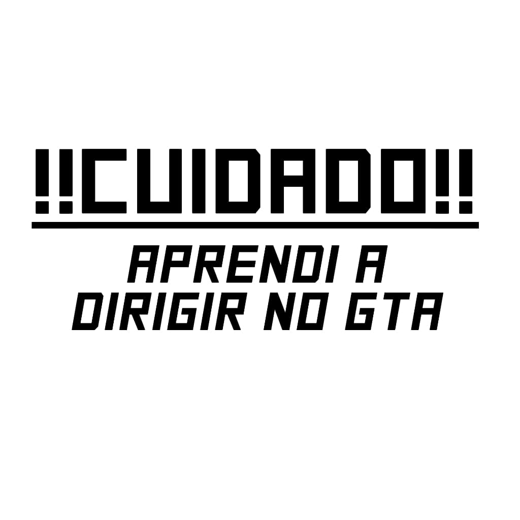 Adesivo Engraçado Cuidado Aprendi a Dirigir no GTA Carro Automotivo