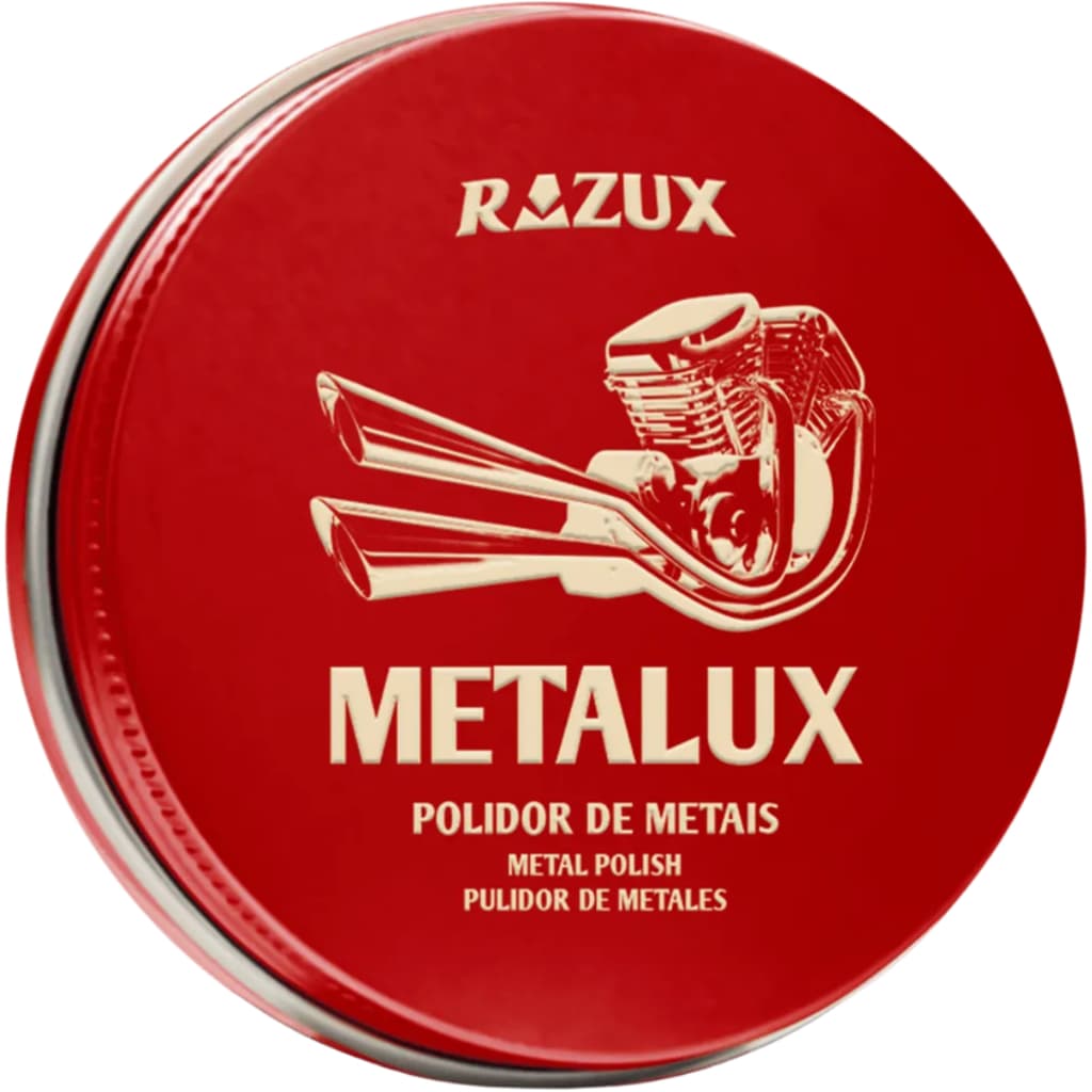 Produto Composto Polidor Para Dar Brilho No Escapamento Da Moto Metalux Razux 100G