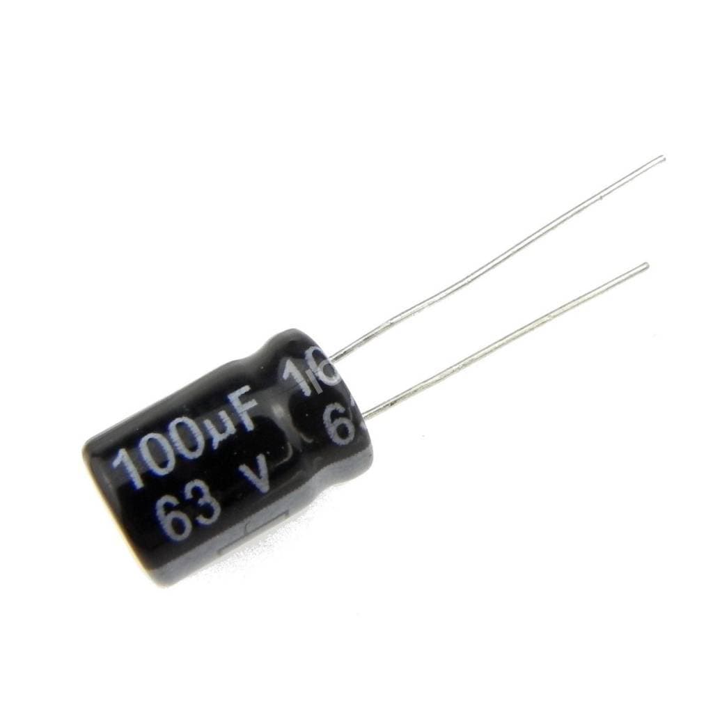 10 CAPACITOR ELETROLITICO 100UF 63V - 105º