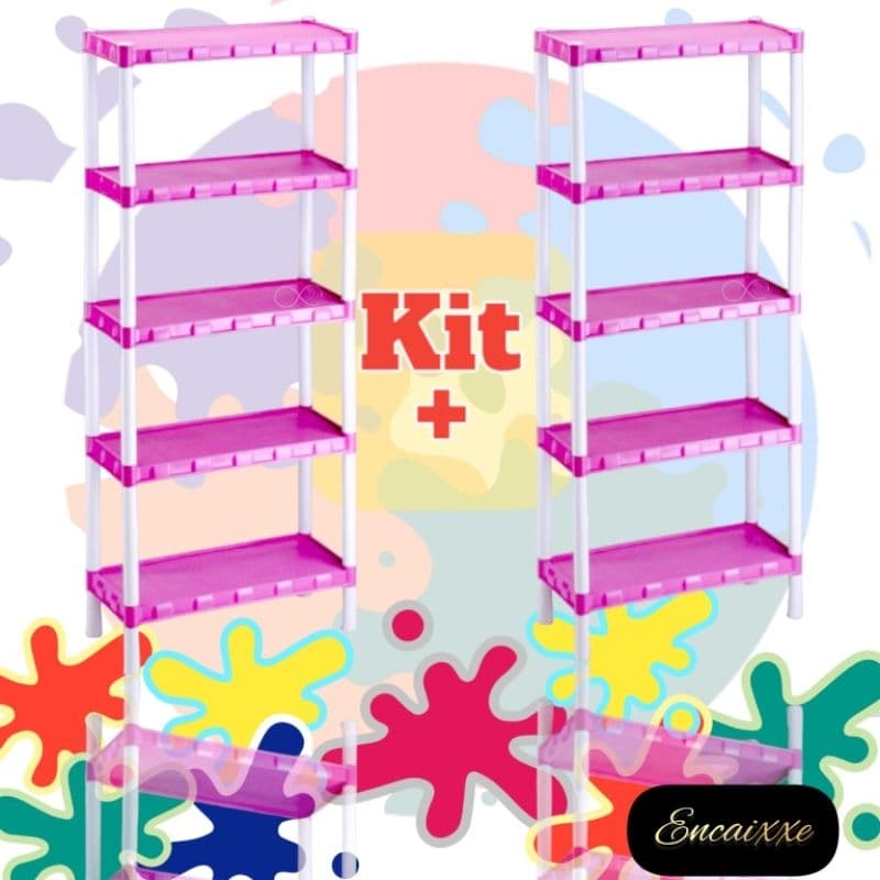kit 2 Prateleiras Diversas Cores