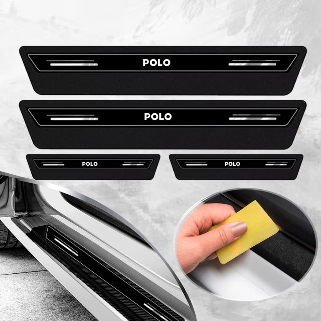 Soleira Ultra Protetora De Porta Platinum compatível com Polo - Preto